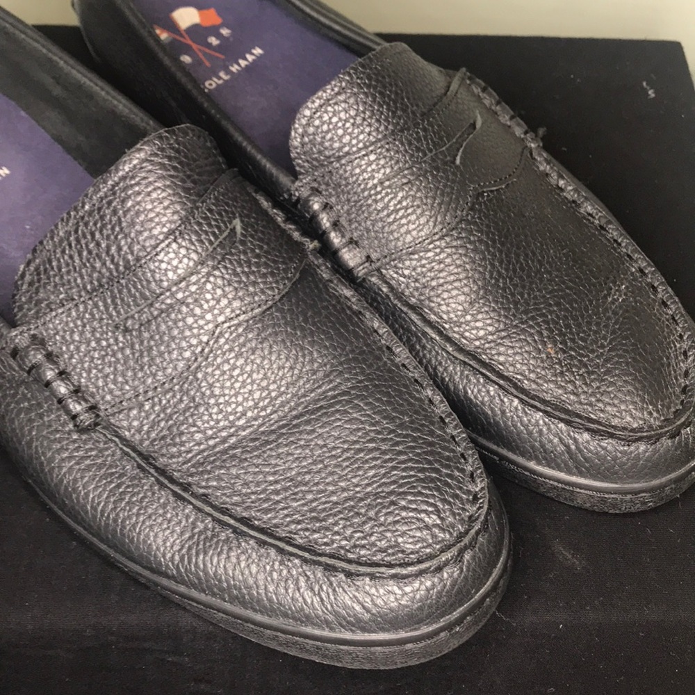 Soft Leather Black Cole Haan Loafers